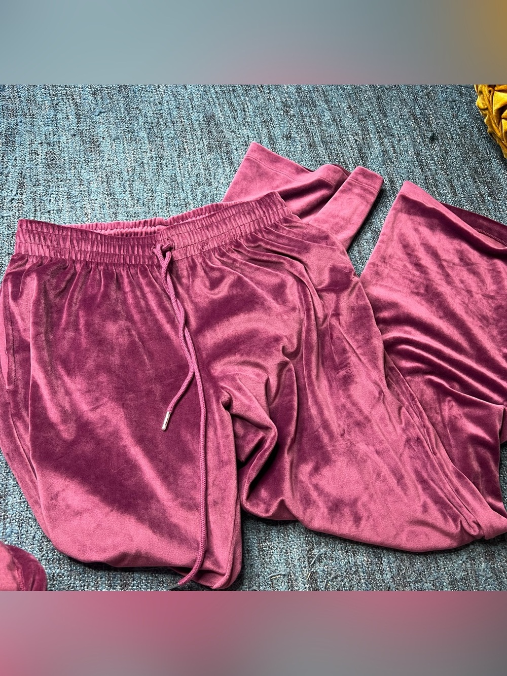 Victoria's Secret PINK Velvet Velour Tracksuit Jacket and Pants in Purple M/L - Picture 6 of 10